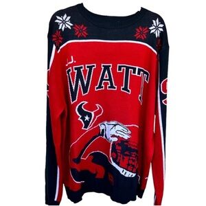 NFL Football JJ Watt Houston Texans
Football Team Ugly Christmas Sweater Sz 2XL